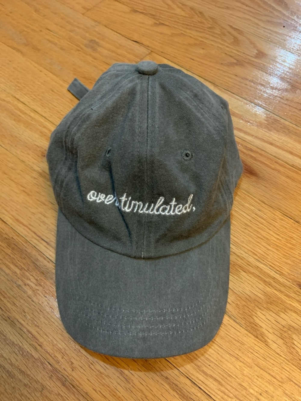 'overstimulated.' Embroidered Hat